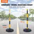 VEVOR Verkehrsleitkegel mit Ketten 6er-Set 285x285mm Gelb & Schwarz (CC-F03-N-RW-2PCS-2.5M)