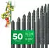 Novatool Pflanzstäbe 50 Stück 75cm grün 8mm kunststoffummanteltes Metall