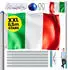 Monzana Teleskop-Fahnenmast 6,5m Aluminium mit Seilzug & Bodenhülse inkl. Italien Flagge (996876)