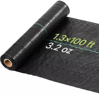 VEVOR Unkrautvlies 0,4x30,5m 90g/m&sup2; Polypropylen, Schwarz (1.3x100FT90)