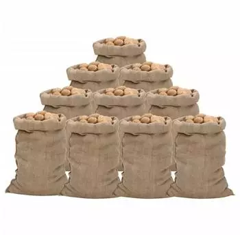 vidaXL Jutes&auml;cke 10 Stk. 60x105cm 100% Jute 340g/m&sup2;