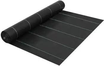 vidaXL Unkrautschutzfolie Schwarz PP 60g/m&sup2; 2x50m