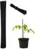 Relaxdays Bambusstäbe 300er Set, Pflanzenstütze 30cm, schwarz