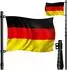 Kesser Teleskop Fahnenmast 6,30m Inkl Deutschlandfahne schwarz (24803)