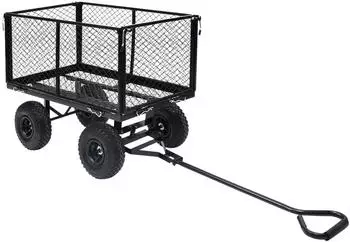 vidaXL Gartenwagen schwarz 350kg