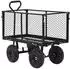 vidaXL Gartenwagen schwarz 350kg
