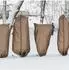 Relaxdays Winterschutzhaube 3er Set, Vlies, beige, 140x80cm (10049433_58)