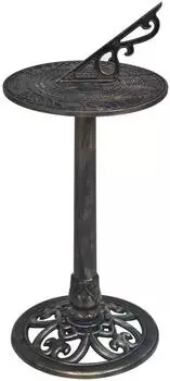 vidaXL Sonnenuhr bronze, 35,5x82cm, Kunststoff (48225)