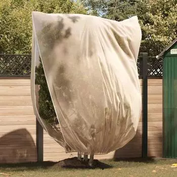 vidaXL Winterschutz f&uuml;r Pflanzen Vliesstoff beige 2,4x2m (42021062)