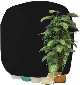 LuxusKollektion Winterschutzhaube f&uuml;r Pflanzen, atmungsaktiv, rei&szlig;fest, 190x220cm, schwarz
