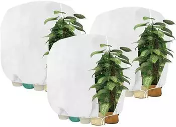 LuxusKollektion Winterschutzhaube mit Reißverschluss, atmungsaktiv, 160x240cm, weiß, 3 Stück