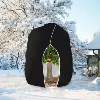 LuxusKollektion Pflanzen-Winterschutzhaube mit Rei&szlig;verschluss, 250x360cm, schwarz