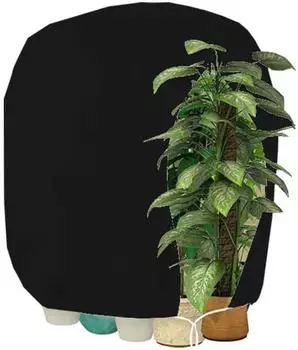 LuxusKollektion Winterschutzhaube f&uuml;r Pflanzen mit Rei&szlig;verschluss, schwarz, 160x240cm