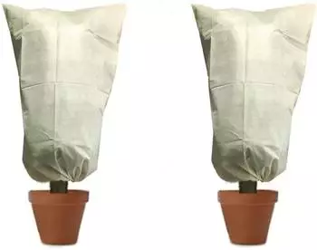 LuxusKollektion Winterschutzhaube f&uuml;r Pflanzen, beige, 60x80cm, 2 St&uuml;ck