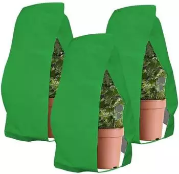 LuxusKollektion Winterschutzhaube f&uuml;r Pflanzen 80x120cm, gr&uuml;n, 3 St&uuml;ck