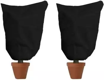 LuxusKollektion Winterschutzhaube f&uuml;r Pflanzen, schwarz, 60x80cm, 2 St&uuml;ck
