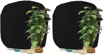 LuxusKollektion Winterschutzhaube f&uuml;r Pflanzen 190x220cm, schwarz, 2 St&uuml;ck