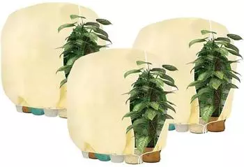 LuxusKollektion Winterschutzhauben mit Reißverschluss, atmungsaktiv, beige, 200x240cm, 3 Stück