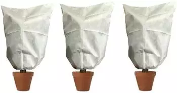LuxusKollektion Winterschutzhaube für Pflanzen, weiß, 60x80cm, 3 Stück