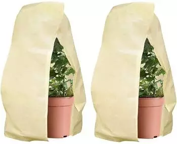 LuxusKollektion Pflanzen-Winterschutzhaube atmungsaktiv, beige, 80x120cm, 2 St&uuml;ck