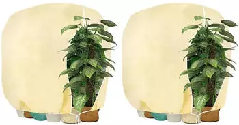 LuxusKollektion Winterschutzhaube mit Reißverschluss, atmungsaktiv, beige, 200x240cm, 2 Stück