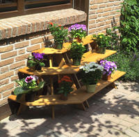 promadino Blumenst&auml;nder "Blummentreppe" mit Eckelement, BxTxH: 137x59x62 cm