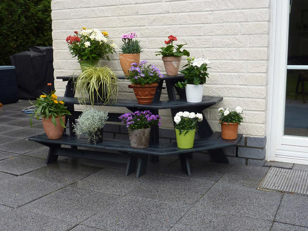 Pötschke Ambiente Blumentreppe Anja mit Eckelement anthrazit