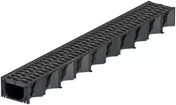 ACO Self Hexaline 2.0 Entw&auml;sserungsrinne mit Kunststoffrost 100 cm (319210)