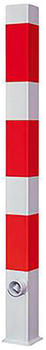 Gausmann Absperrpfosten 70 x 70 mm rot/weiß herausnehmbar 1400 mm