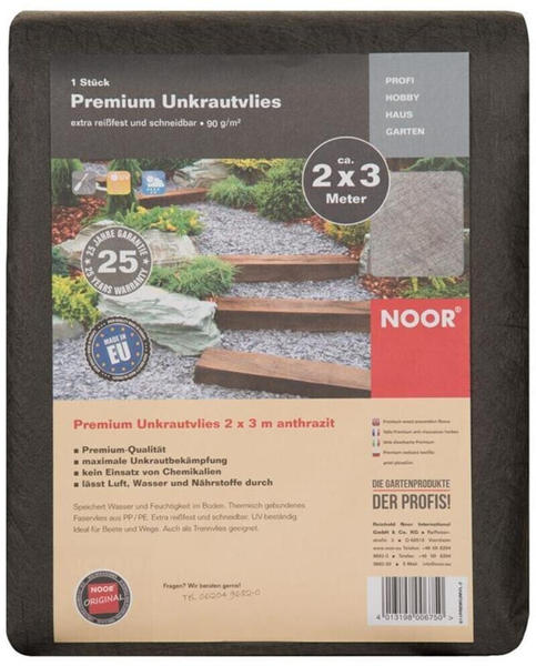 Noor Premium Unkrautvlies dunkelgrau 90 g/m² 1 x 15 m