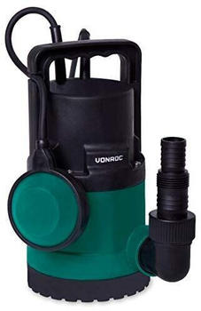 VONROC Tauchpumpe/Wasserpumpe 300W 6500 l/h mit Schwimmer