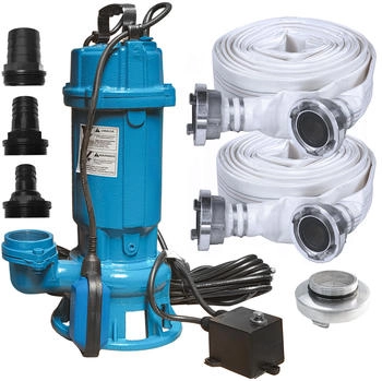 IBO Fäkalienpumpe 1500 W 15000 L/Std Schlauch 50m (IBO 1500 W +50M)