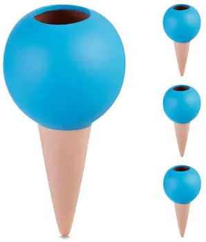 Relaxdays Tonkegel im 4er Set blau/hellbraun (10048922)
