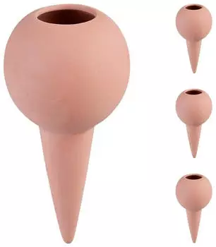 Relaxdays Tonkegel zur Bew&auml;sserung 4er Set hellbraun (10048455)