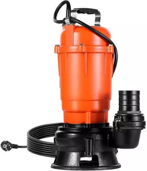 VEVOR Schmutzwasser-Tauchpumpe Gusseisen 550W 18000l/h 10m Förderhöhe