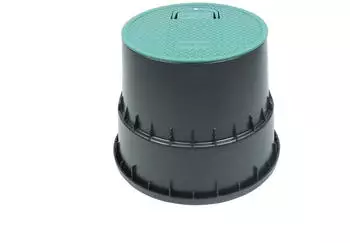 Wacredo Ventilbox rund mit Deckel ø335x260mm, bis 2 Magnetventile