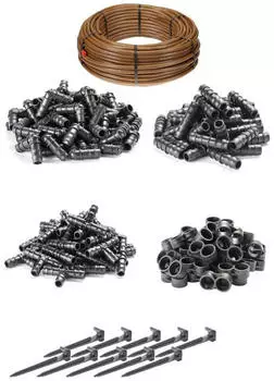 Haga Bewässerungsset Tropfschlauch 16mm 100m mit Druckkompensierung