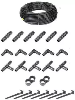 Haga Bewässerungsset Tropfschlauch 16mm 50m ohne Druckkompensierung (PSs-16-50lfm-1SET)