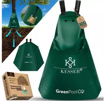 Kesser Baum-Bewässerungssack 100L UV-beständiges PVC mit Schloss (Bewässerungsbeutel)