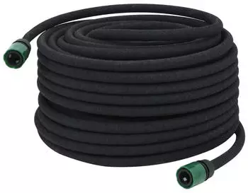 vidaXL Tropfschlauch Schwarz 0,6" 50 m Gummi (155872)