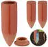 Relaxdays Tonkegel mit Deckel im 3er Set hellbraun (10050493)