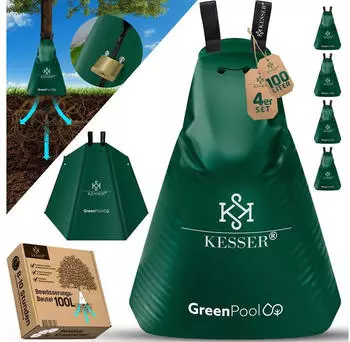 Kesser Baum-Bew&auml;sserungssack 100L UV-best&auml;ndiges PVC, 4er-Set (mit Schloss)