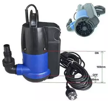 CHM GmbH Tauchpumpe Flachsaugpumpe 400W mit Schwimmerschalter (QSB-400 C)