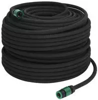 vidaXL Tropfschlauch Schwarz 0,6" 100 m Gummi