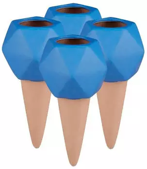 Relaxdays Tonspitzen Bew&auml;sserung blau 4er Set blau/hellbraun (10036017)