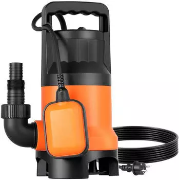 VEVOR PP-GF20 Schmutzwasserpumpe 650W 15000L/h Schwimmerschalter 8m Förderhöhe (ZXW750-B)