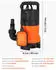 VEVOR PP-GF20 Schmutzwasserpumpe 650W 15000L/h Schwimmerschalter 8m Förderhöhe (ZXW750-B)