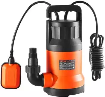 VEVOR Schmutzwasser-Tauchpumpe 400W 9500L/h F&ouml;rderh&ouml;he 7,9m (ZXQ500-B)