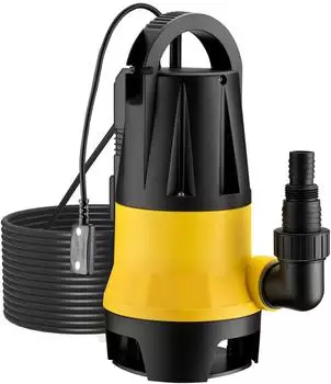 Wiltec Schmutzwasserpumpe mit Sensor 400W 8500l/h Tauchpumpe (65324)