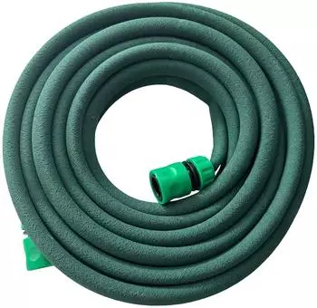Relaxdays Tropfschlauch / Perlschlauch 100m, Gummi/PVC, gr&uuml;n